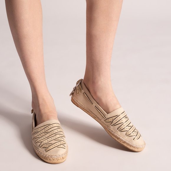 NIB Tory Burch Ribbon Woven Espadrille Flat NAVY US 7 7.5 8 8.5 9 AUTHENTTIC - Picture 16 of 16